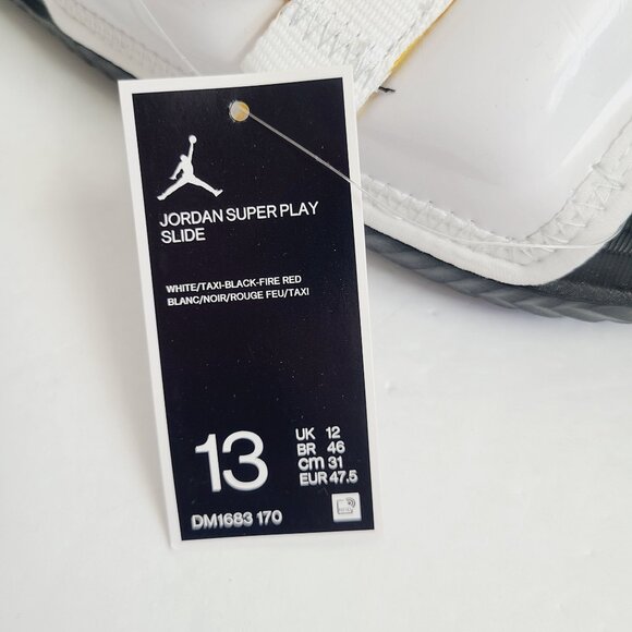 NEW Nike Air Jordan Super Play Slides Sandals DM1683-170 Size 13 White Black main image 10